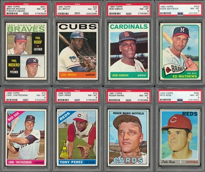 1964-1972 Topps Star and Hall of Famers PSA NM-MT 8 Collection (19 Different)